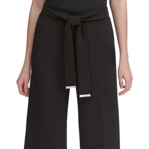 Anne Klein Tie-Waist Belt Trouser Pants